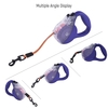 SSL014TF TPU Reflective Dog Leash Lead Rope Retractable Waterproof Dog Walking Leash Automatic Pet Dog Safety Leash Resistant Dirt Easy Clean