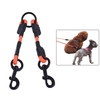 SST002P PVC Round Double Dog Working Leash Linker Waterproof Deodorant Dog Dual Lead Twin Way Walk Strap Leads Set No Tangle for Two Big Small Dogs Pet Supplies
