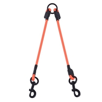 SST002P PVC Round Double Dog Working Leash Linker Waterproof Deodorant Dog Dual Lead Twin Way Walk Strap Leads Set No Tangle for Two Big Small Dogs Pet Supplies