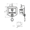 Stainless Steel Car Folding T-Shaped Handle Lock Toolcase Trailer Plane RV Caravan Truck Engineering Vehicles Latch Toolbox Knob Locks