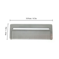 Stainless Steel Comb Metal Hair / Beard Comb Multifunctional Mini Comb Anti-static Beard Mustache Shaving Comb
