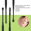 Stainless Steel Digging Ear Spoon Set Portable Spiral Rotating Dig Spoon Double Ears Artifact Cleaning Tool Lightweight Earpick Black Earwax Remover Kit For Health Care