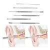 Stainless Steel Ear Pick Set Curette Ear Wax Remover Spiral Spring Earpick Ear Cleaner