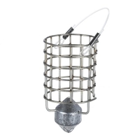 Stainless Steel Feeder Holder Fishing Lure Cage Fishing Trap Basket Feeder Bait Cage Fishing Bait Basket with Sinker 30g/40g/60g