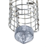 Stainless Steel Feeder Holder Fishing Lure Cage Fishing Trap Basket Feeder Bait Cage Fishing Bait Basket with Sinker 30g/40g/60g