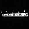 Stainless Steel Hook Rail Coat Rack with 5 Hooks Multifunctional Hanging Hook Wall Mounted Space-saving Hook Rack