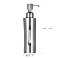 Stainless Steel Soap Dispenser Lotion Liquid Soap Pump Bottle Container for Kitchen and Bathroom Use 250ml/8.5oz