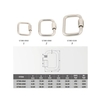 Stainless Steel Square Quick Link Locking Carabiner Hanging Hook Buckle for Paraglider Delta Wing Outdoor Camping Hiking
