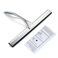 Stainless Steel Squeegee Bathroom Shower Squeegee Wiper for Car Glass/Window/Mirror Cleaning Tool