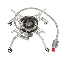 Stainless Steel Stove Camping Stove Outdoor Windproof Stove Mini-stove Ultralight Pocket Gas Powered Cooking Stove Picnic Hiking Equipment