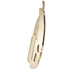 Stainless Steel Straight Edge Barber Shaving Razor Gold Folding Straight Razor Single Edge Replaceable Blades Shaving Tool Without Blade