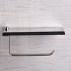 Stainless Steel Wall Mount Mobile Phone Paper Towel Rack Simple Toilet Tissue Box Bathroom Paper Holder