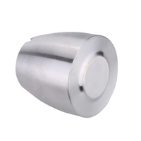 Stainless Steel Windproof Taper Ashtray Cigarette Cigar Ash Holder with Column Bracket