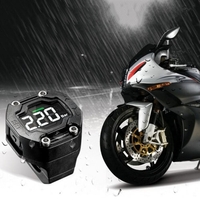 Steelmate DIY ET-900AE TPMS for Motorcycle Tire Pressure Monitoring System with Waterproof External Sensor Wireless LCD Display