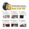 Steelmate TP-79 DIY Wireless TPMS Tire Pressure Monitoring System with Adjustable LCD Display Cigarette Plug Diverter 4 External Sensors PSI Unit