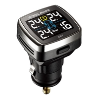 Steelmate TP-A78 TPMS Tire Pressure Monitoring System LCD Display Cigarette Plug USB Charger 4 Valve-cap External Sensors Bar PSI Unit