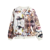 Stylish Bomber Jacket Print Zipper Long Sleeve Women