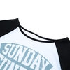 Stylish Color Block Letter Print Irregular Hem Casual T-shirt for Women