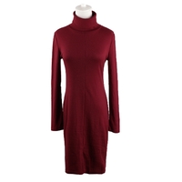 Stylish Long Sleeve Split Slim Bodycon Sweater Dress for Women