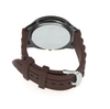 Stylish Silicone Strap Casual Wrist Watch Men Women Unisex Coffee