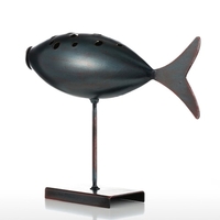 Submarine Fish Tooarts Metal Sculpture Home Decoration Creative Sculpture Fish