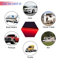 Submersible 12V 17" Red 23 LED Light Bar Stop Turn Tail Brake Light for Ute Truck Trailer Caravan