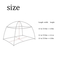 Summer Bi-parting Folding Mesh Insect Bed Mongolian Yurt Mosquito Net(1.5M)