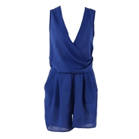 Summer Casual Playsuit Women Sexy Sleeveless Short Jumpsuit Shorts Solid Deep V Neck Overalls Rompers