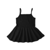Summer Cute Baby Girls Mini Dress Solid Color Spaghetti Strap Square Collar Princess A-Line Dress