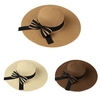 Summer Fashion Women Straw Floppy Hat Wide Brim Bow Foldable Sun Beach Holiday Casual Cap Beige/Khaki/Coffee