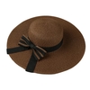 Summer Fashion Women Straw Floppy Hat Wide Brim Bow Foldable Sun Beach Holiday Casual Cap Beige/Khaki/Coffee