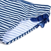 Summer Kid Girls Beach Striped Swimsuit Sunshine Backless High Elastic Children Two Piece Set Swimwear Blue/Green