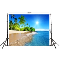 Summer Seascape Beach Dreamlike Haloes 3D Photography Background Screen Photo Video Photography Studio Fabric Props Backdrop