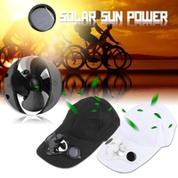 Summer Sport Outdoor Hat Cap with Solar Sun Power Cool Fan for Cycling