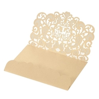 Wedding Invitation Card Cover Pearl Paper Laser Cut Birds Pattern Invitation Cards Wedding Anniversary Supplies--Gold