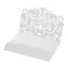 Wedding Invitation Card Cover Pearl Paper Laser Cut Hollow Heart Pattern Invitation Cards Wedding Anniversary Supplies--White