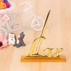 Wedding Signing Pen with "Love" Holder Wedding Signature Pen Set Decoration Supplies for Guest Book--Silver
