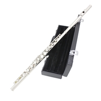 Western Concert Flute Cupronickel Plated Silver 16 Holes C Key Woodwind Instrument