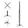 Western Concert Flute Tripod Holder Stand with 4 Metal Legs Detachable Portable Foldable