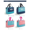 Wet Dry Separated Bags Handbag Large Capacity Storage Bag Waterproof Clothes Pouch for Beach Swimming Gym Spa Water Park Surfing Rafting (Pink Smile)