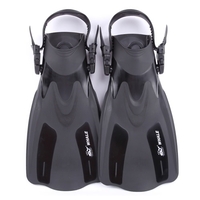 WHALE Adult Short Snorkeling Swim Fins Flippers with Adjustable Heel Water Sports