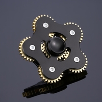Wheel Gear Toothed Spinner Ultra Durable Fidget EDC ADHD ADD Focus Widget Finger Hand Toy High Speed Stable Spins Stress Reducer Perfect for Anxiety Autism Pentagonal