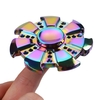 Wheel Shape Round Fidget Spinner for ADD ADHD Anxiety Autism Adult Children Finger Hand Toy Gyro New Desk Pocket Relieve Stress Anxiety Metal Zinc Alloy Rainbow Color