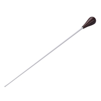 White Fiberglass Conductor Music Rod Orchestra Baton with Comfortable Ebony Grip 380mm Long