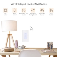 WIFI Intelligent Touch Control Wall Switch Supported Smart Phone App Operated/ Voice Control/ Timing/ Time-delay/ Sharing Function Cpmpatible for Android/ IOS System for Lighting Fixture