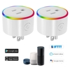 WiFi Smart Plug LED Indicator Voice Control for Amazon Alexa and for Google Home IFTTT (2 pack)