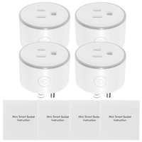 WiFi Smart Plug LED Indicator Voice Control for Amazon Alexa and for Google Home IFTTT (4 pack)