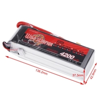 Wild Scorpion 14.8V 4200mAh 60C MAX 70C 4S XT60 Plug Li-po Battery for RC Car Airplane Helicopter Part