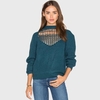 Winter Autumn Women Loose Knitted Sweater Hollow Out High Neck Long Sleeve Pullover Tops Knitwear Green