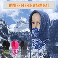 Winter Fleece Warm Hat Motorcycle Windproof Face Mask Hat Neck Helmet Beanies Unisex Bicycle Thermal Fleece Hat